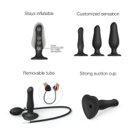 Надувний фалоімітатор Strap-On-Me INFLATABLE DILDO PLUG - NOIR, кулька всередині, діаметр до 6 см Надувний фалоімітатор Strap-On-Me INFLATABLE DILDO PLUG - NOIR, кулька всередині, діаметр до 6 см