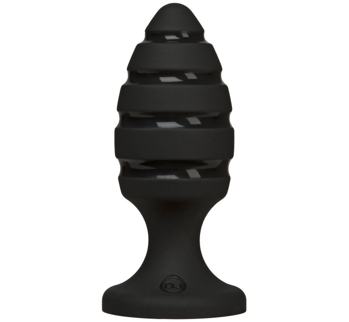 Анальний плаг із спіральним каналом Doc Johnson Platinum Premium Silicone - The Blast Чорний