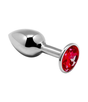 Анальная металлическая пробка с кристаллом Alive Mini Metal Butt Plug Red L