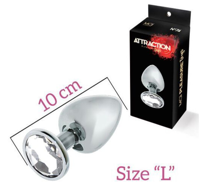 Анальна пробка із кристалом MAI Attraction Toys №74 10/4 см