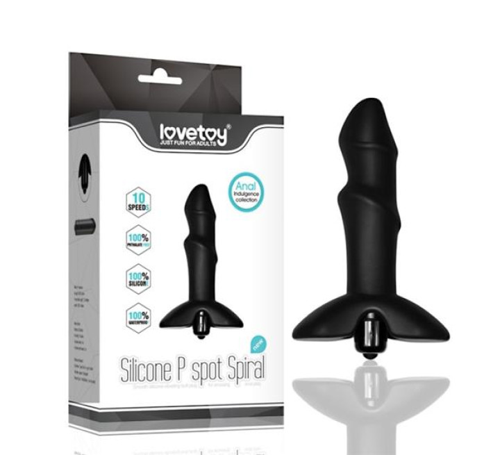 Анальна пробка LoveToy Anal Indulgence Collection Silicone P Spot Spiral