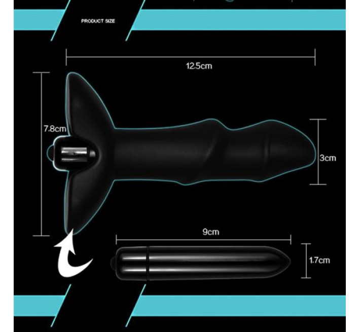 Анальна пробка LoveToy Anal Indulgence Collection Silicone P Spot Spiral