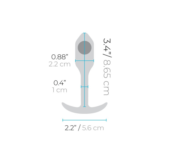Анальная пробка со смещенным центром тяжести B-vibe Snug Plug 1 черная