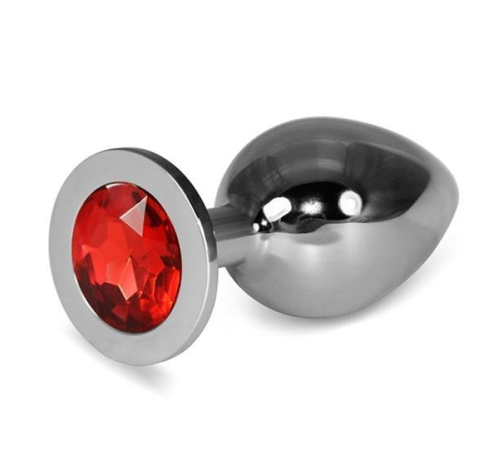 Анальна пробка LoveToy Heavy Metal Anal Plug Rosebud Classic L Red