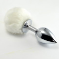 Анальная пробка LoveToy Heavy Metal Anal Plug Pompon S White