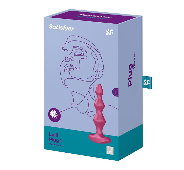 Анальный стимулятор-бусины с двумя моторами Satisfyer Lolli-Plug 1 (Berry)