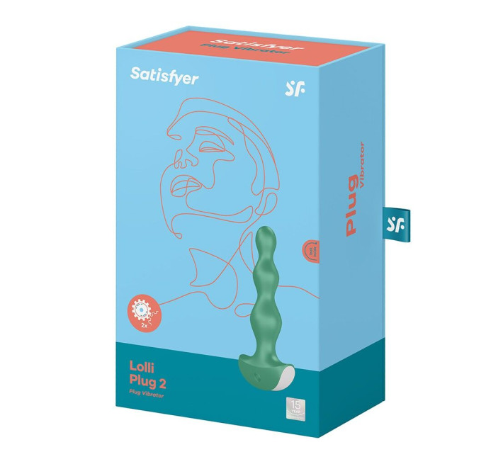 Анальний стимулятор-намистини з двома моторами Satisfyer Lolli-Plug 2 (green)