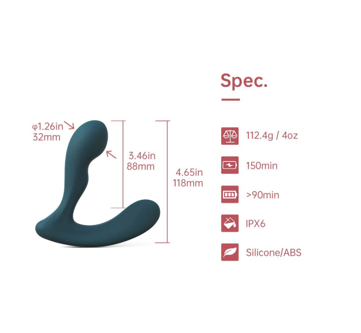 Смарт-масажер простати Magic Motion Solstice X з масажем промежини та зміною кута нахилу стовбура