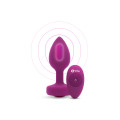 Анальна пробка з вібрацією та каменем B-Vibe Vibrating Jewel Plug, рожева, S/M