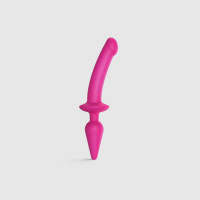 Анальна пробка з дилдо 2в1 Strap-On-Me SWITCH PLUG-IN DILDO Fuchsia L, діаметр 4,5/3,4 см Анальна пробка з дилдо 2в1 Strap-On-Me SWITCH PLUG-IN DILDO Fuchsia L, діаметр 4,5/3,4 см