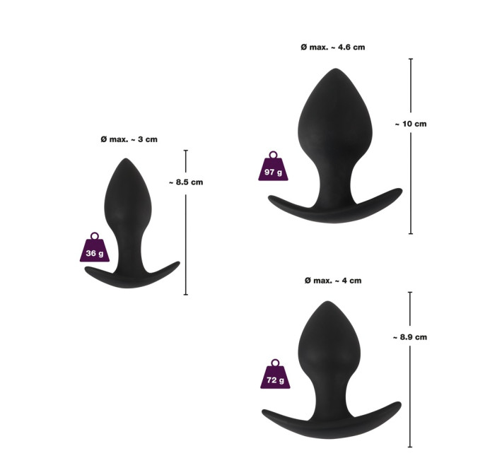 Набор анальных пробок - Black Velvets Anal Trainer Set