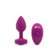 Анальна пробка з вібрацією та каменем B-Vibe Vibrating Jewel Plug, рожева, S/M