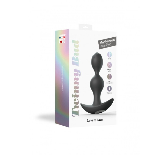 Анальний стимулятор із вібрацією Love To Love TWINNY BUD Чорний