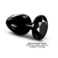 Металева анальна пробка з кристалом Dorcel Diamond Plug Black L Металева анальна пробка з кристалом Dorcel Diamond Plug Black L