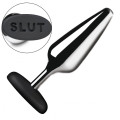 Анальная пробка Master Series Butt Slut Metal & Silicone Butt Plug - Silver
