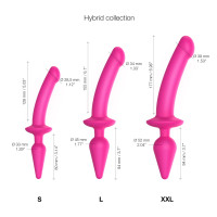 Анальна пробка з дилдо 2в1 Strap-On-Me SWITCH PLUG-IN DILDO Fuchsia L, діаметр 4,5/3,4 см Анальна пробка з дилдо 2в1 Strap-On-Me SWITCH PLUG-IN DILDO Fuchsia L, діаметр 4,5/3,4 см
