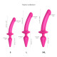 Анальная пробка с дилдо 2в1 Strap-On-Me SWITCH PLUG-IN DILDO Fuchsia L, диаметр 4,5/3,4 см
