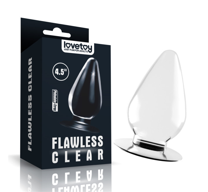 Анальна пробка LoveToy Flawless Clear Anal Plug 4.5" Clear