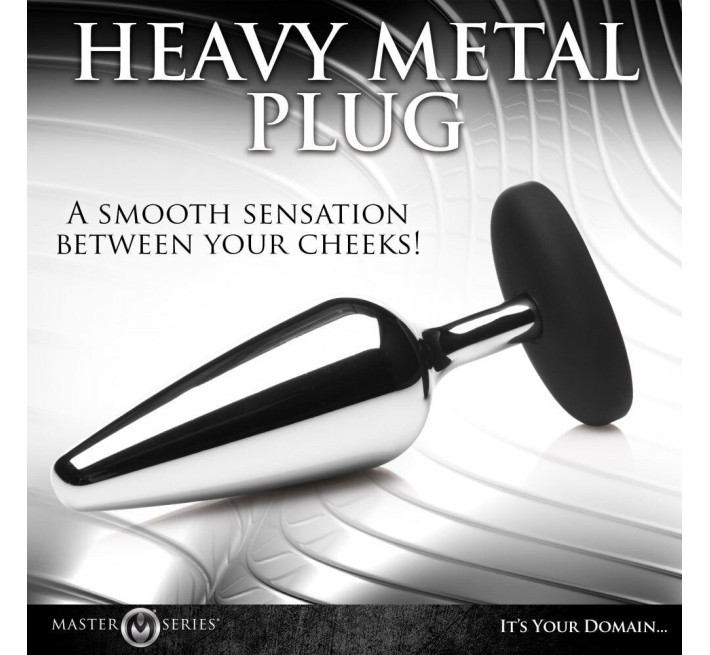 Анальная пробка Master Series Butt Slut Metal & Silicone Butt Plug - Silver