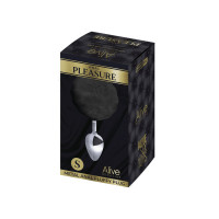 Металлическая анальная пробка Кроличий хвостик Alive Fluffy Plug S Black, диаметр 2,8 см Металлическая анальная пробка Кроличий хвостик Alive Fluffy Plug S Black, диаметр 2,8 см