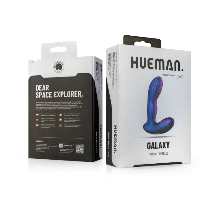 Анальна вібропробка з пульсацією Hueman - Galaxy Tapping Buttplug