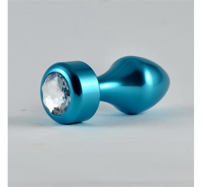 Анальная пробка LoveToy Heavy Metal Anal Plug Rosebud Aluminium Blue