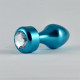 Анальная пробка LoveToy Heavy Metal Anal Plug Rosebud Aluminium Blue