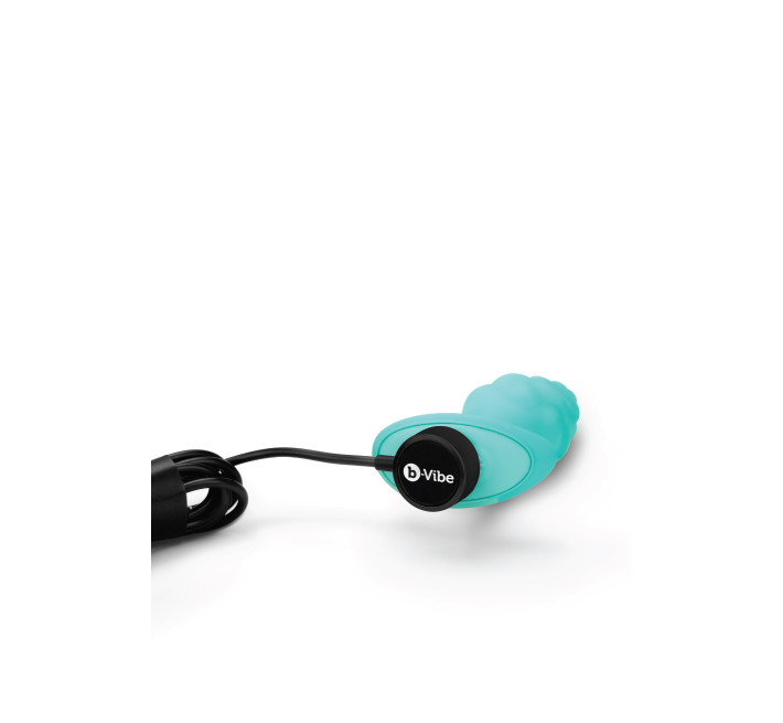 Анальна пробка з вібрацією B-Vibe Texture Bump блакитна
