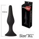 Анальна пробка на присосці MAI Attraction Toys №35 Чорна 15,5/3,8 см