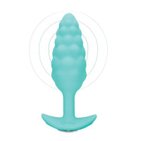 Анальна пробка з вібрацією B-Vibe Texture Bump блакитна