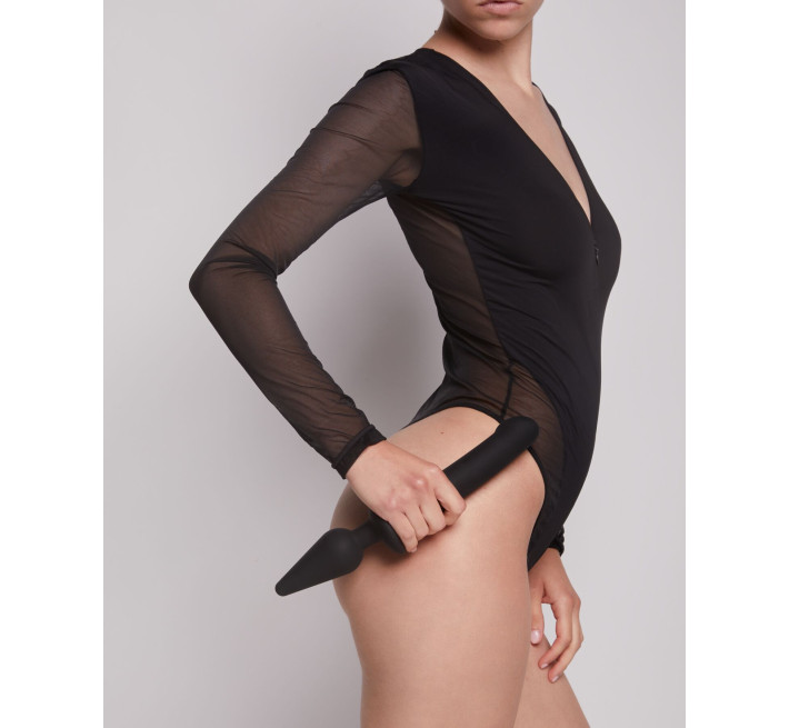 Анальная пробка с дилдо 2в1 Strap-On-Me SWITCH PLUG-IN DILDO Black S, диаметр 3,3/2,9 см