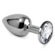 Анальна пробка LoveToy Rosebud Classic Metal Plug S Срібляста