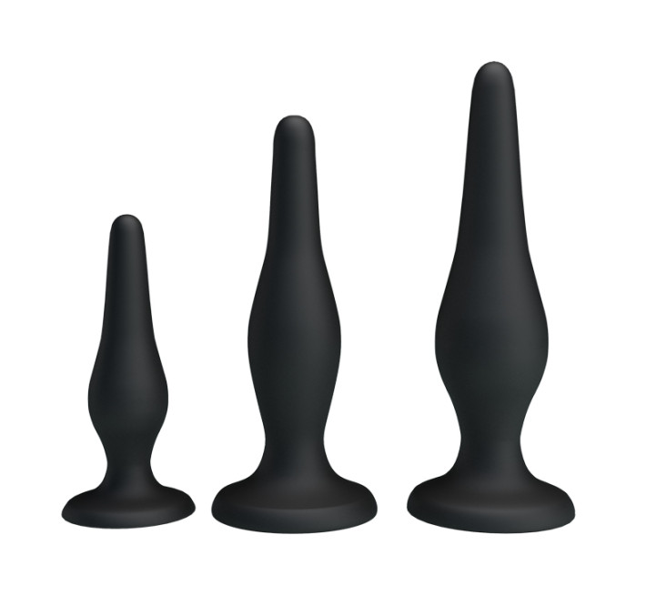 Анальные пробки Pretty Love Begginer's Mini Anal Kit Черная