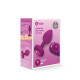 Анальна пробка з вібрацією та каменем B-Vibe Vibrating Jewel Plug, рожева, S/M