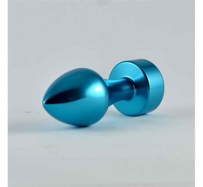 Анальная пробка LoveToy Heavy Metal Anal Plug Rosebud Aluminium Blue