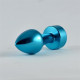 Анальная пробка LoveToy Heavy Metal Anal Plug Rosebud Aluminium Blue