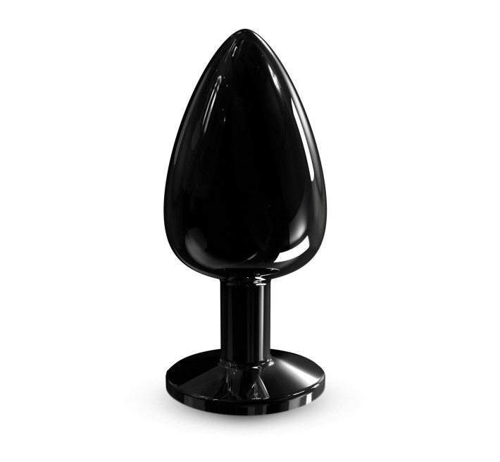 Металева анальна пробка з кристалом Dorcel Diamond Plug Black L