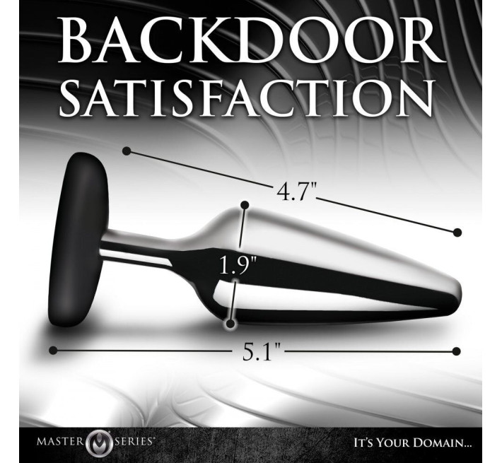 Анальная пробка Master Series Butt Slut Metal & Silicone Butt Plug - Silver