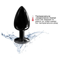 Металева анальна пробка з кристалом Dorcel Diamond Plug Black L Металева анальна пробка з кристалом Dorcel Diamond Plug Black L