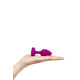 Анальна пробка з вібрацією та каменем B-Vibe Vibrating Jewel Plug, рожева, S/M