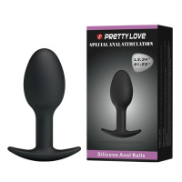 Анальная пробка Pretty Love silicone Anal Plug Черная Анальная пробка Pretty Love silicone Anal Plug Черная