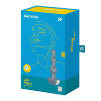 Анальный стимулятор-бусины с двумя моторами Satisfyer Lolli-Plug 2 (ice blue)