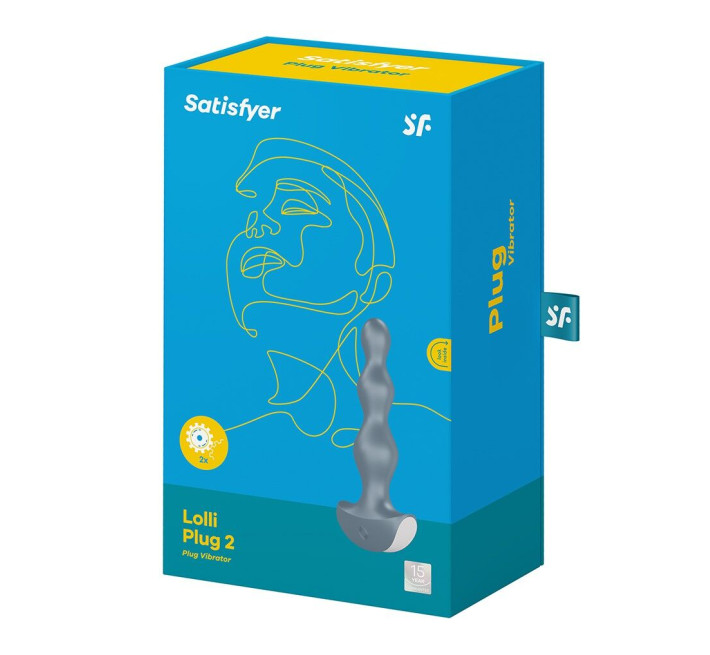 Анальний стимулятор-намистини з двома моторами Satisfyer Lolli-Plug 2 (ice blue)