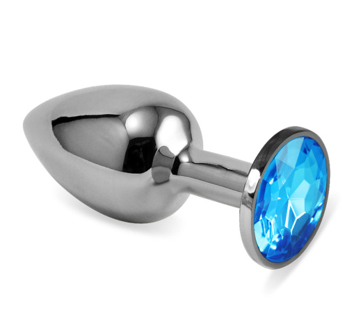Анальна пробка LoveToy Heavy Metal Anal Plug Rosebud Classic S Blue