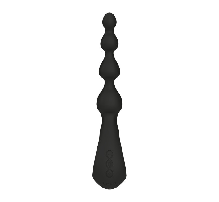 Анальные бусы с вибрацией LELO Soraya Beads Black, разный диаметр бусин, 8 режимов