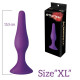 Анальна пробка на присосці MAI Attraction Toys №35 Фіолетова 15,5/3,8 см