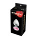 Металлическая анальная пробка с розовым кристаллом MAI Attraction Toys №74 10/4 см
