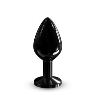 Металева анальна пробка з кристалом Dorcel Diamond Plug Black M Металева анальна пробка з кристалом Dorcel Diamond Plug Black M