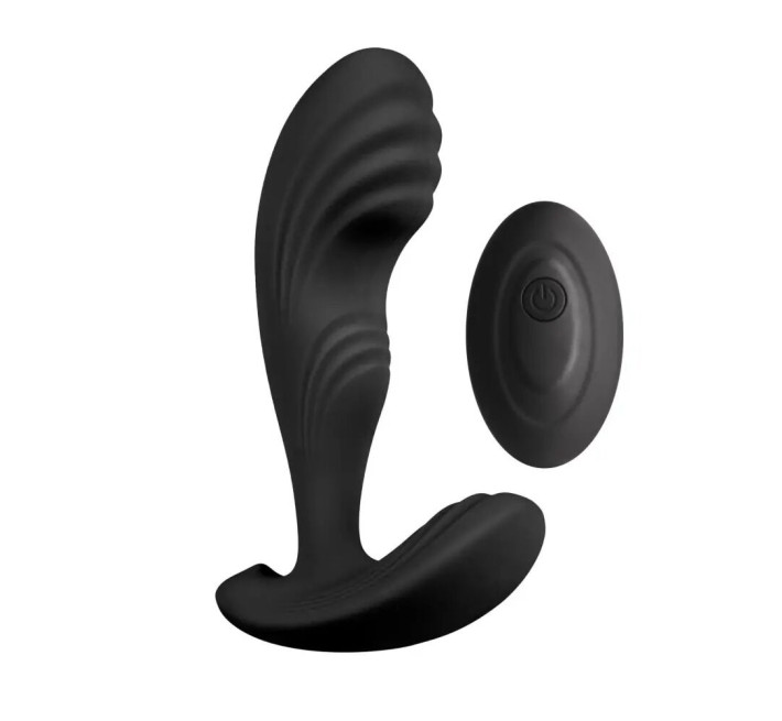 Вибромассажер простаты S Pleasures Premium Cozy, черный, с рельефной головкой, 10 режимов