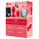 Анальна пробка з вібрацією та пультом керування B-Vibe Vibrating Heart Plug M/L червона
